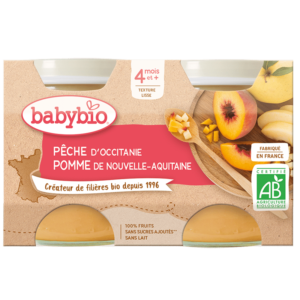 BabyBio Pêche Pomme d’Aquitaine 4mois