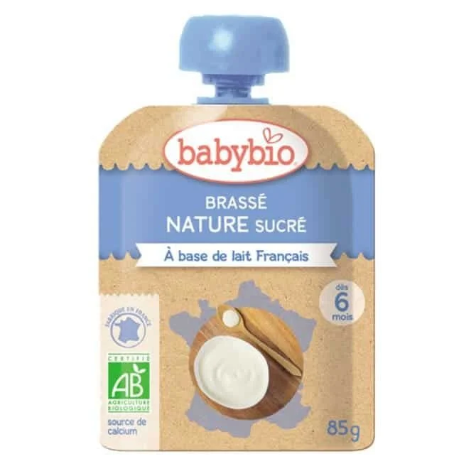 Babybio Brassé nature sucré 4 Gourdes 6m+ – Image 2