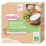 Babybio Brassé Coco Kiwi Banane 4 Gourdes 6m+