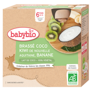 Babybio Brassé Coco Kiwi Banane 4 Gourdes 6m+