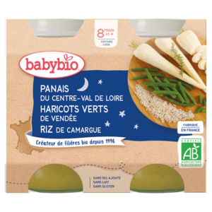 Babybio Panais Haricots Verts et Riz de Camargue 8mois+