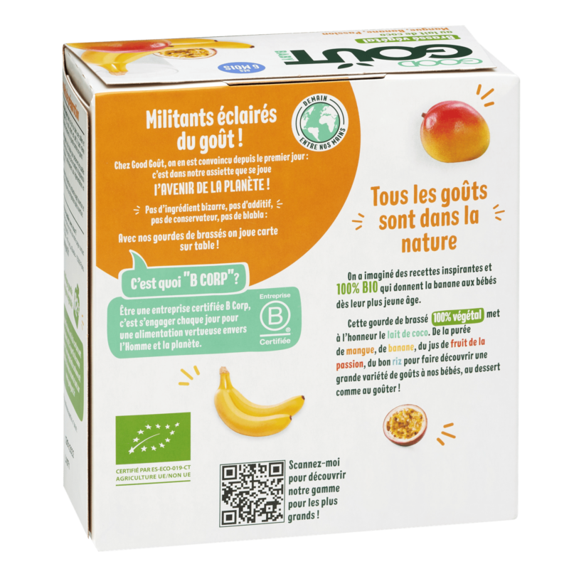 Good Goût 4 Gourdes Brassés Coco Mangue Banane Passion - dès 6 mois – Image 2