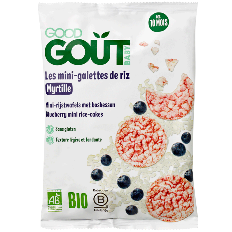 Good Goût Mini galettes de Riz à la Myrtille 10m+