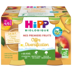 HIPP Offre Diversification Fruits dès 4-6 mois - 4x125g