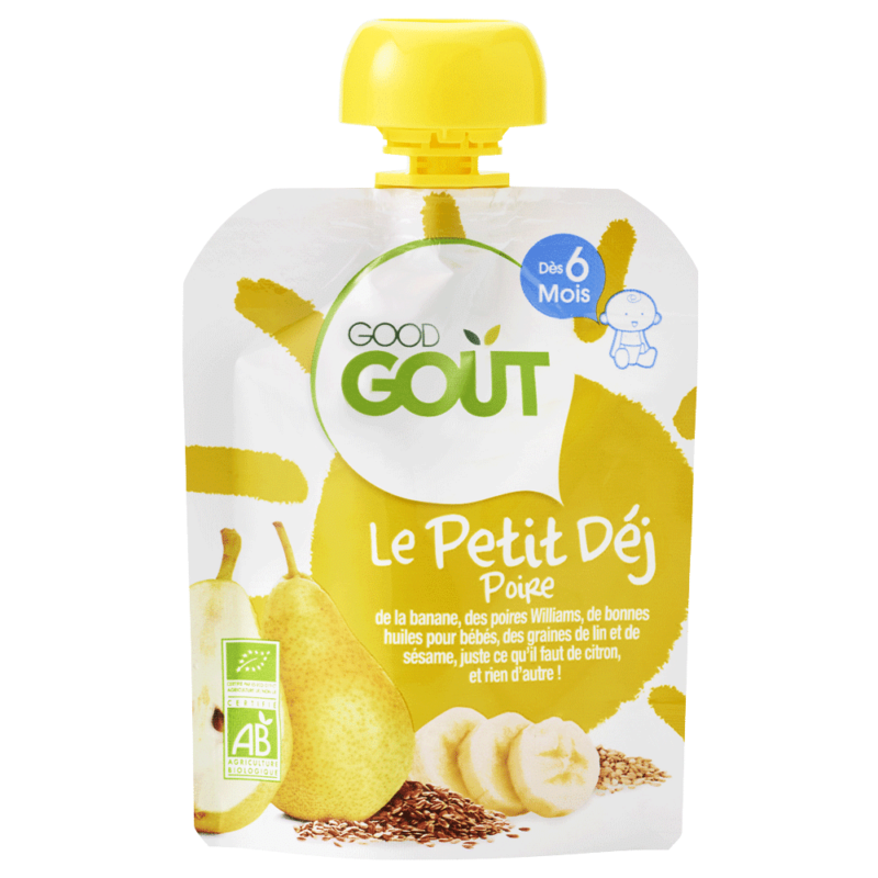 Good Goût Gourde Le petit Déj Poire - dès 6 mois