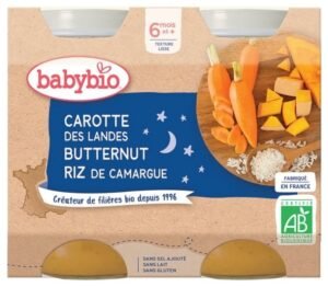 Babybio Bonne Nuit Carotte Butternut Riz 6mois+