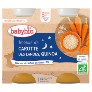 Babybio Bonne Nuit Mouliné Carotte et Quinoa 8mois+