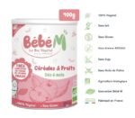 Bébé M Céréales & Fruits 6mois+ | 100% végétale | Sans lait | Sans gluten