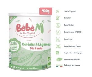 Bébé M Céréales & Légumes 6mois+ | 100% végétale | Sans lait | Sans gluten