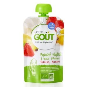 Good Goût Gourde Brassé végétal avoine fraise banane 90g 6m+