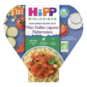 Hipp Bio Pâtes légumes méditerranée mon diner bonne nuit 12m+