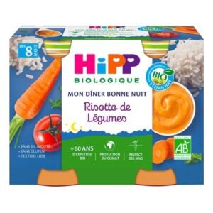 Hipp Petits pots risotto de légumes Bio 8m+