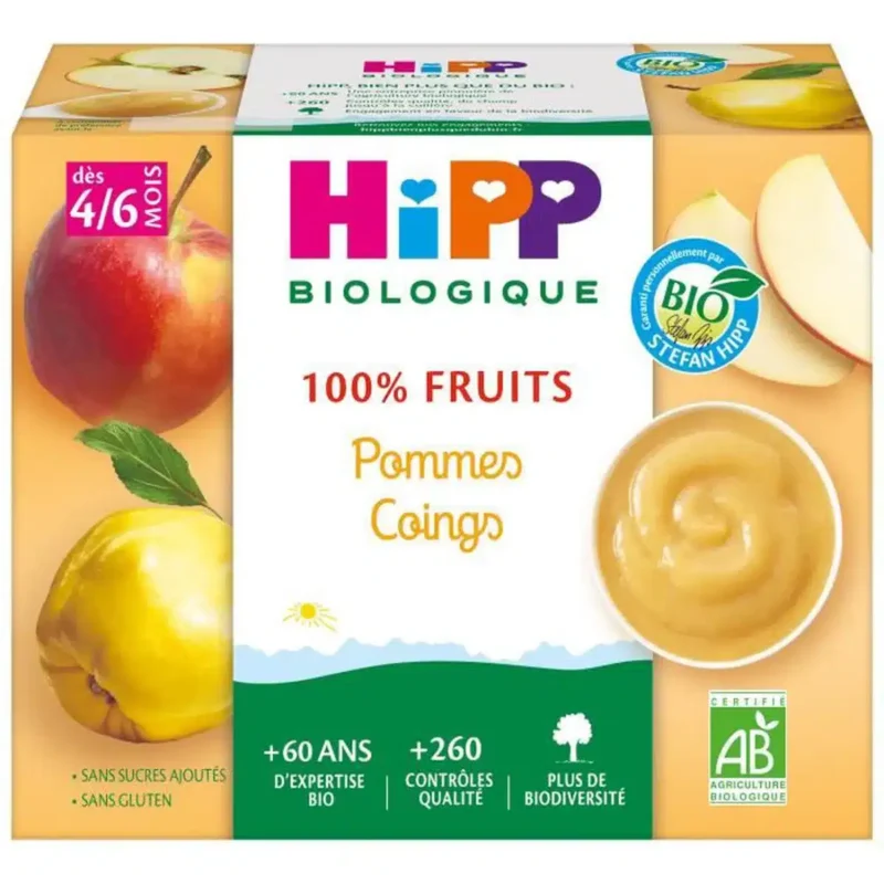 Hipp Pommes coings 4/6m+  4x100 g