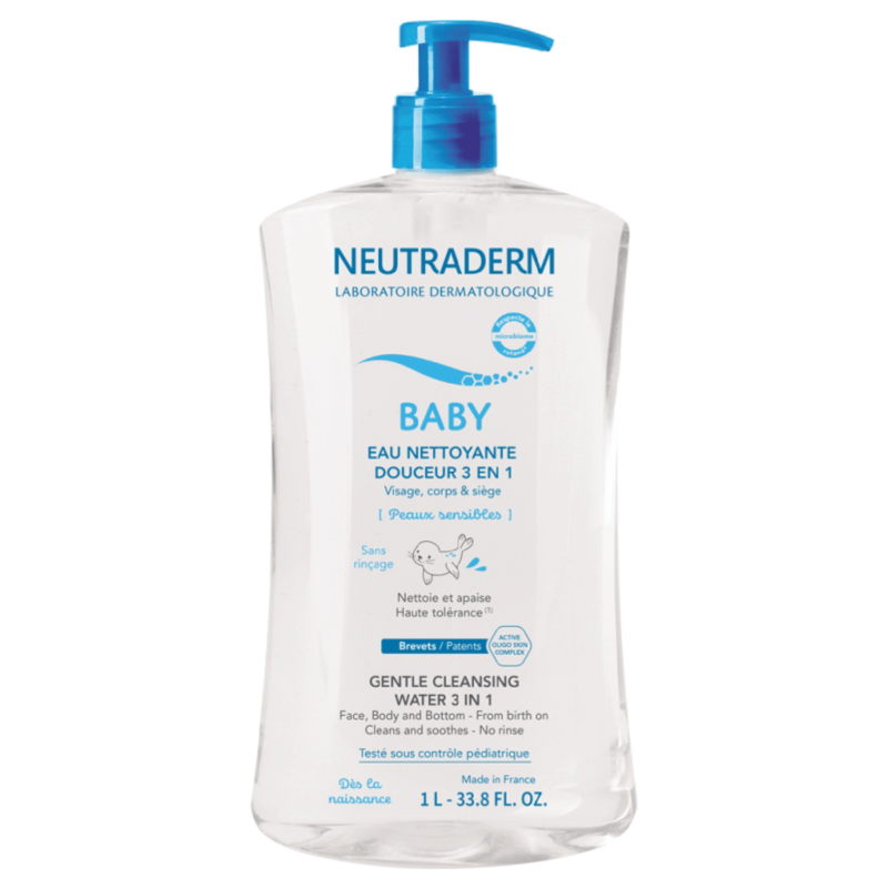 Neutraderm Baby Eau Nettoyante Douceur 3 en 1 - 1L