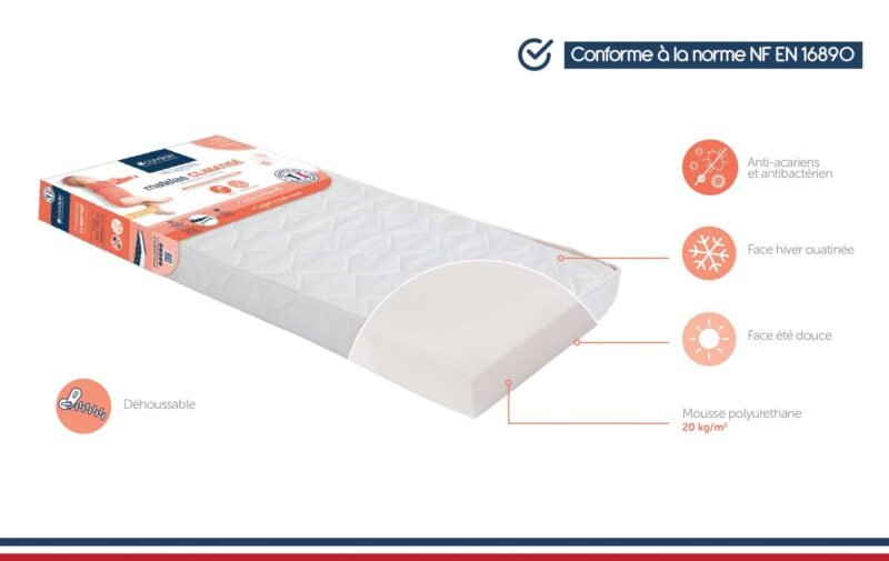 Candide Matelas climatisé  70*140*11cm – Image 2