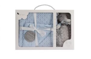 Interbaby Couverture extra-douce avec Doudou Bleu