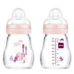 Biberon en verre Feel Good Mam 170ml Rose