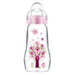 Mam Biberon en verre Feel Good 260ml Rose