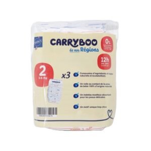 Carryboo Couches Petit Format Taille 2 (3-6kg) - 3 Unités
