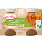 BabyBio Carottes des landes Potimarron 4mois+