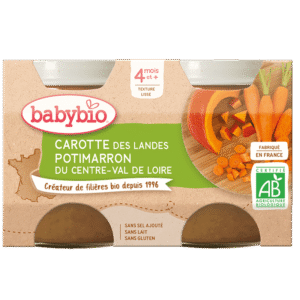 BabyBio Carottes des landes Potimarron 4mois+