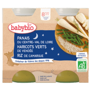 Babybio Panais Haricots Verts et Riz de Camargue 8mois+