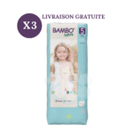 Bambo Nature Pack x3 Couches Écologiques Taille 5 (12-18kg) 132 couches