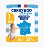 Carryboo Couches Écologiques Taille 1 (2-5kg) 24 unités