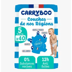 Carryboo Couches Écologiques Taille 5 (12-25kg) 40 unitésN