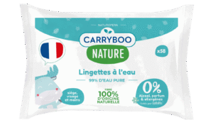 Carryboo Lingettes à l’Eau Pure - 58 Unités