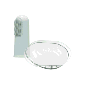 Dr. Brown's Brosse À Dents En Silicone Avec Étui – Vert