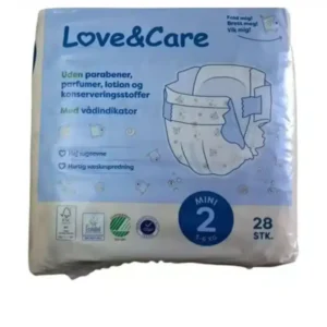 Love & Care – Couche Taille 2 (3-6 kg) – 28 unités