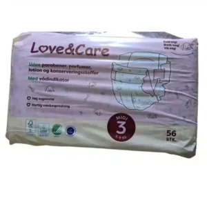 Love & Care – Couche Taille 3 (5-9 kg) – 56 unités