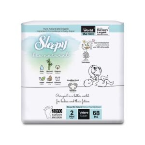 Sleepy Couches BIO natural Jumbo Taille 2 - 3-6KG - 68 Unités