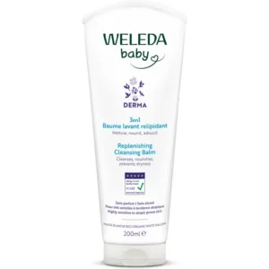 Weleda Baby Derma Baume Lavant Relipidant 3en1 à la Mauve blanche Bio 200ml