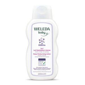 Weleda Baby Derma Lait Hydratation Intense 3en1 à la Mauve blanche Bio 200ml