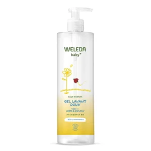 Weleda Gel Lavant Doux au Calendula Bio 400ml - 2 en 1 Corps & Cheveux
