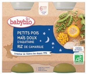 Babybio Bonne Nuit Petits Pois Maïs Doux Riz 6 Mois+