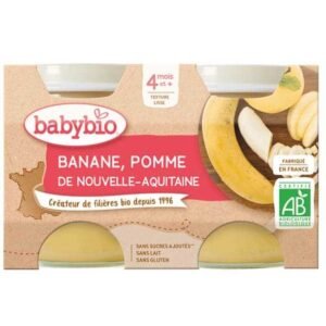 BabyBio Banane Pomme d’Aquitaine 4mois+