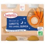 Babybio Bonne Nuit Mouliné Carotte et Quinoa 8mois
