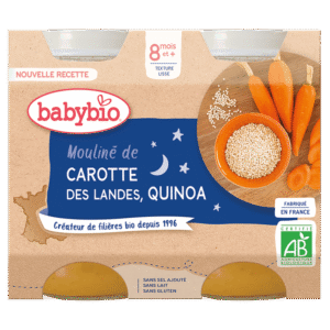 Babybio Bonne Nuit Mouliné Carotte et Quinoa 8mois