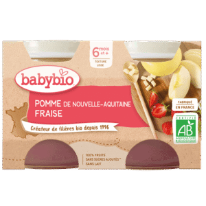 BabyBio Pomme d’Aquitaine Fraise 6mois+