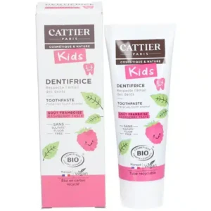 Cattier Dentifrice enfants Bio Framboise 50 ml