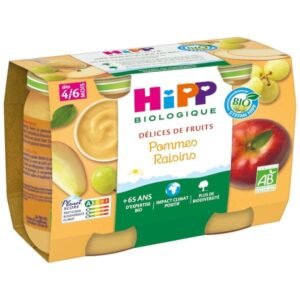 Hipp 100% Fruits Pommes Raisins dès 4/6 Mois