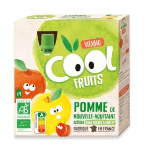 Vitabio Cool Fruits Pomme de nouvelle aquitaine 4x90g